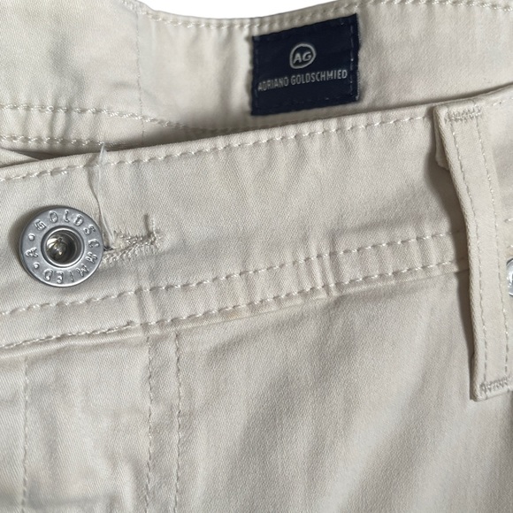AG Adriano Goldschmeid The Protégé Straight Leg Cream Khaki Pants Jeans 38x36 - Picture 2 of 8